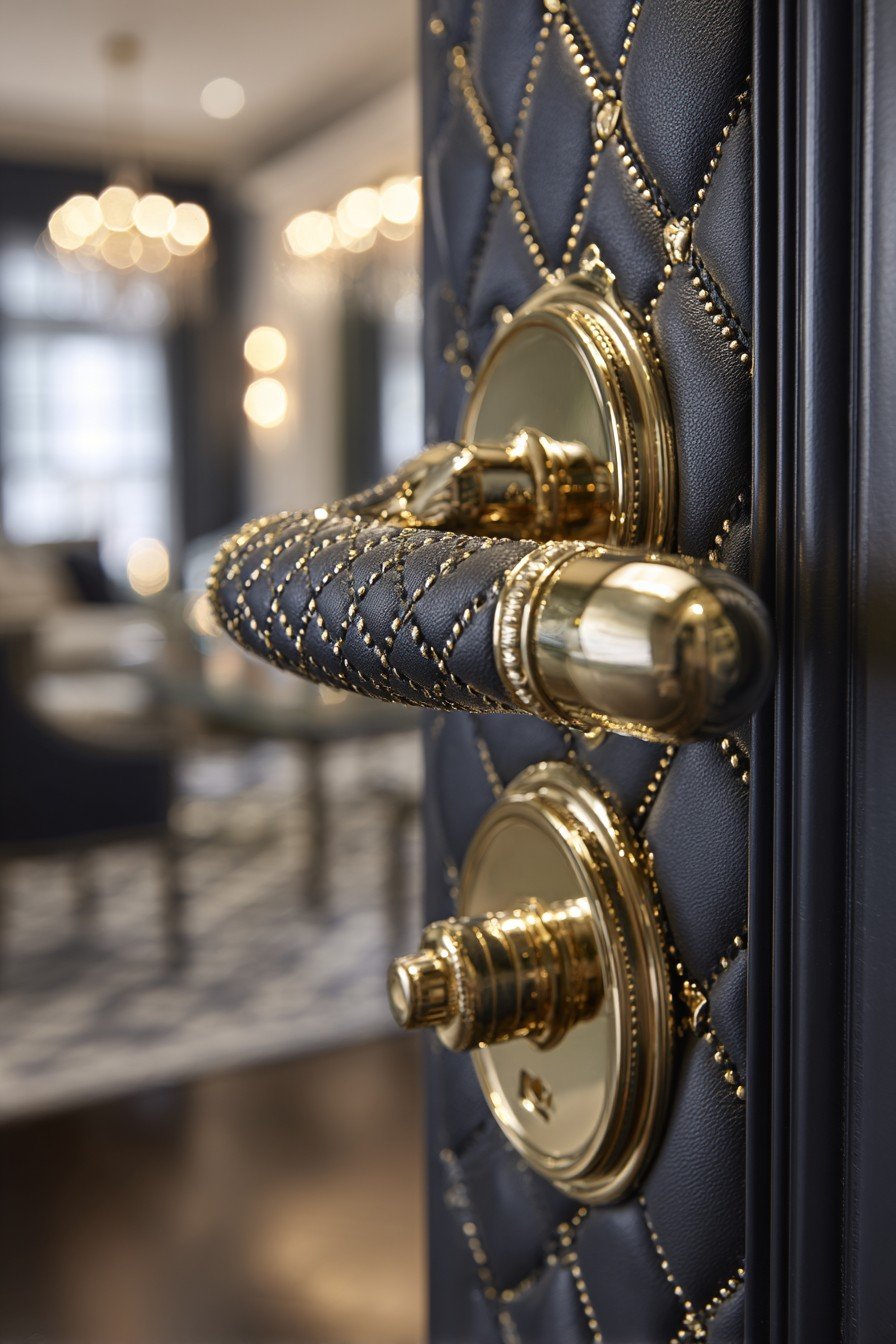 Luxury Leather Upholstered Door