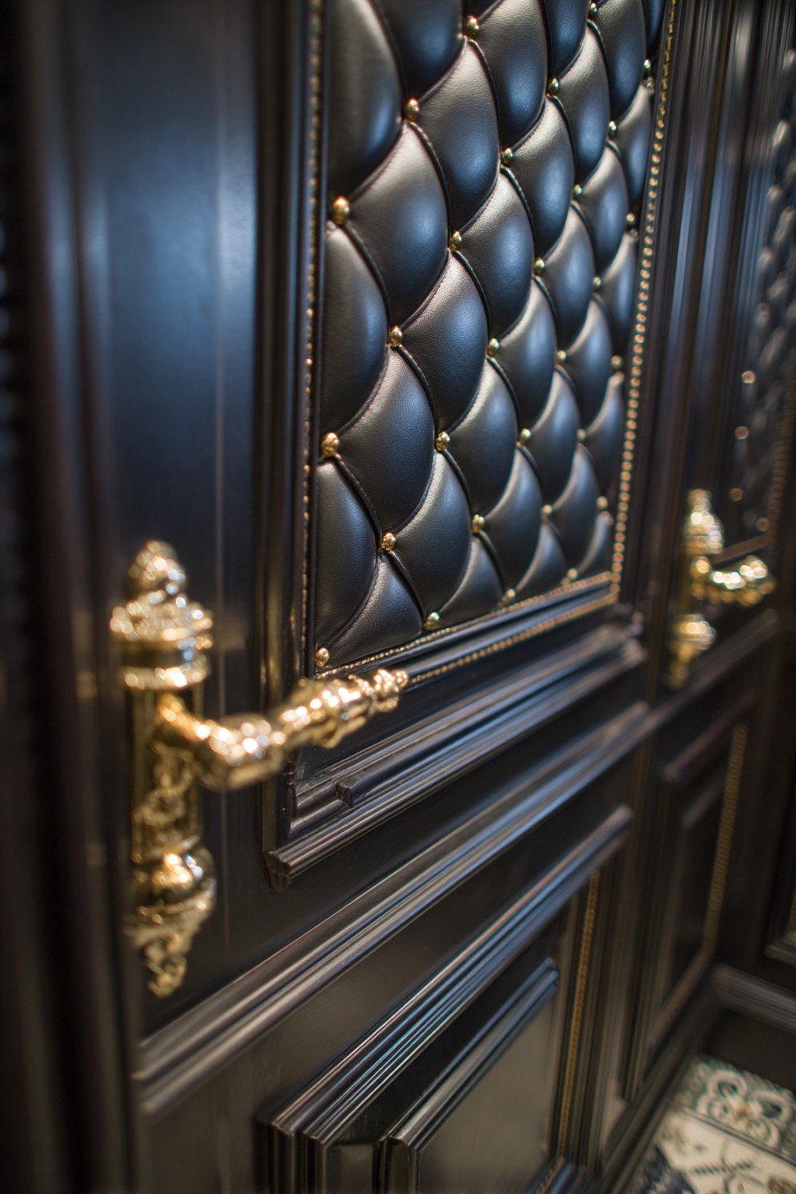 Luxury Leather Upholstered Door