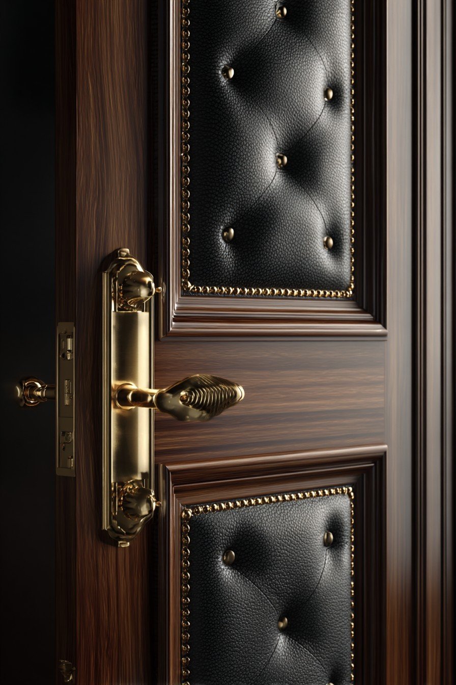Luxury Leather Upholstered Door