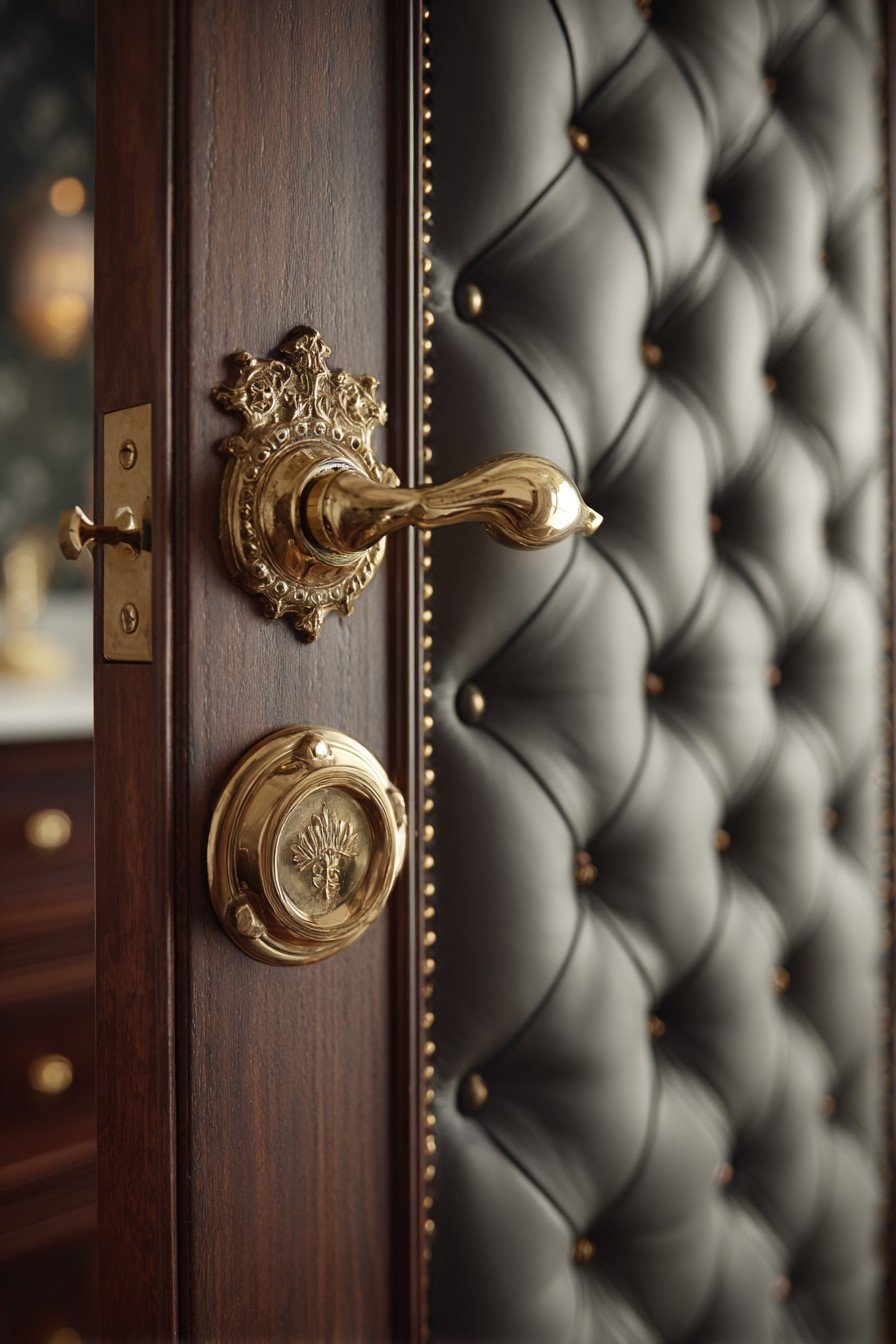 Luxury Leather Upholstered Door