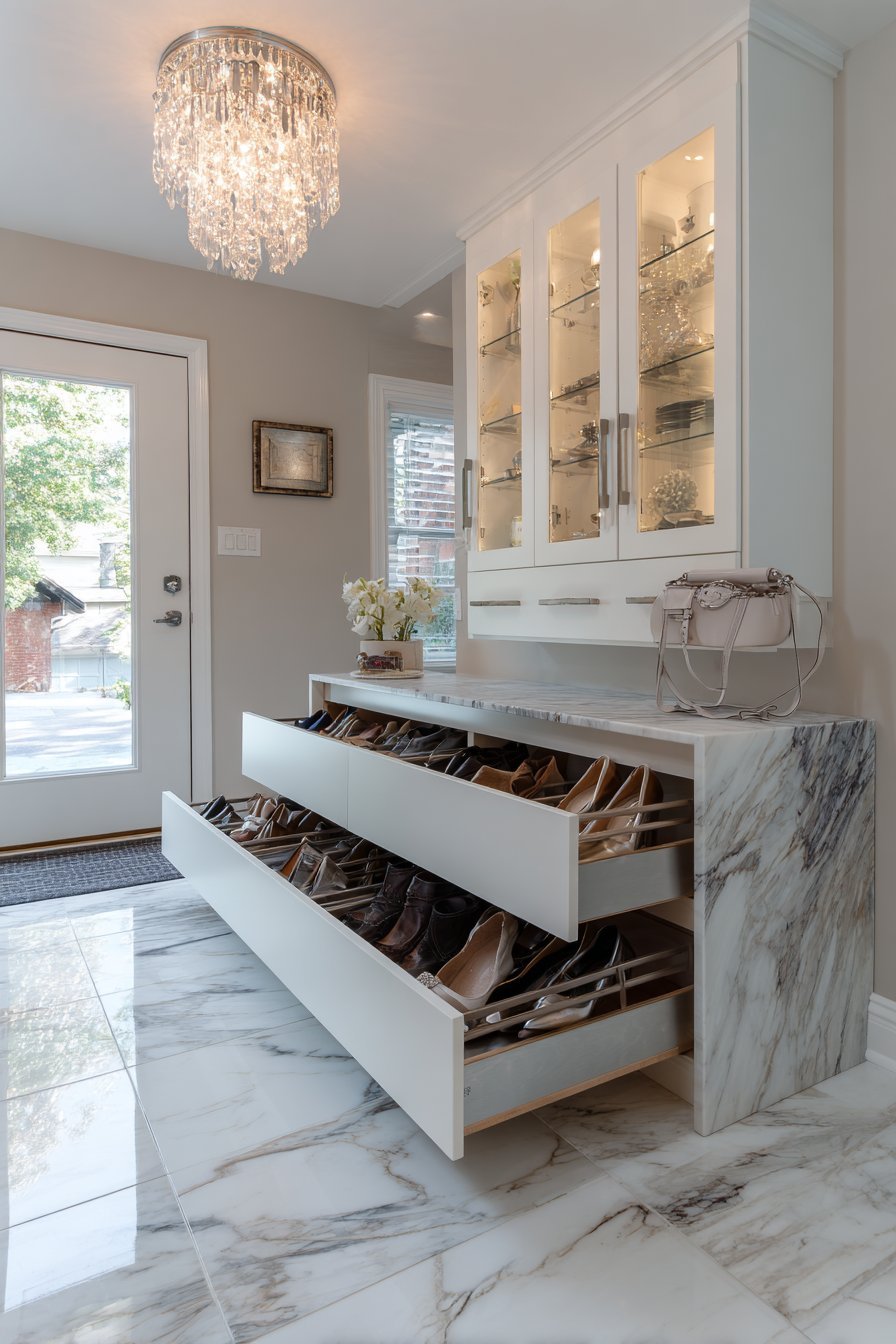 Luxury Marble-Topped Designer Console