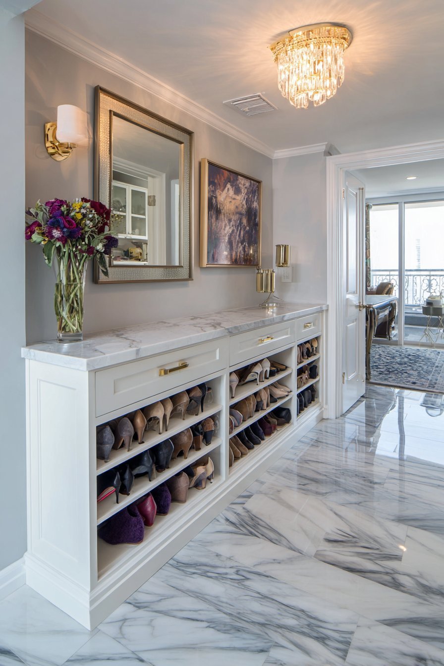 Luxury Marble-Topped Designer Console