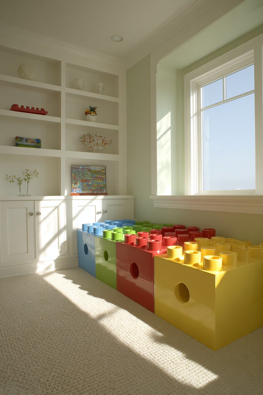 Modular Foam Block Storage Seats