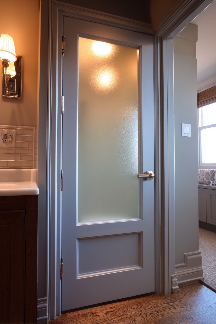 Transitional Two-Tone Grey and Glass Door