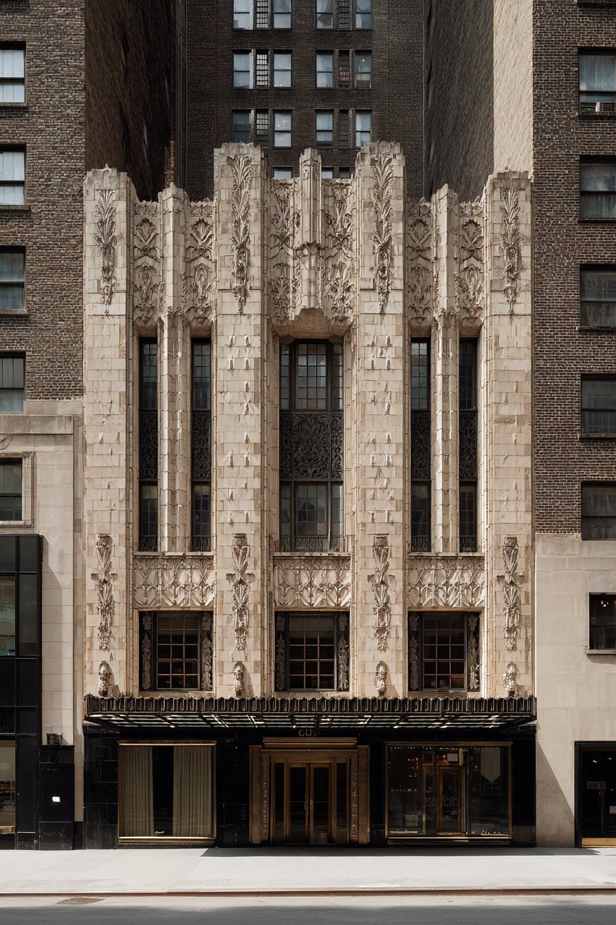 Art Deco with Geometric Relief Patterns