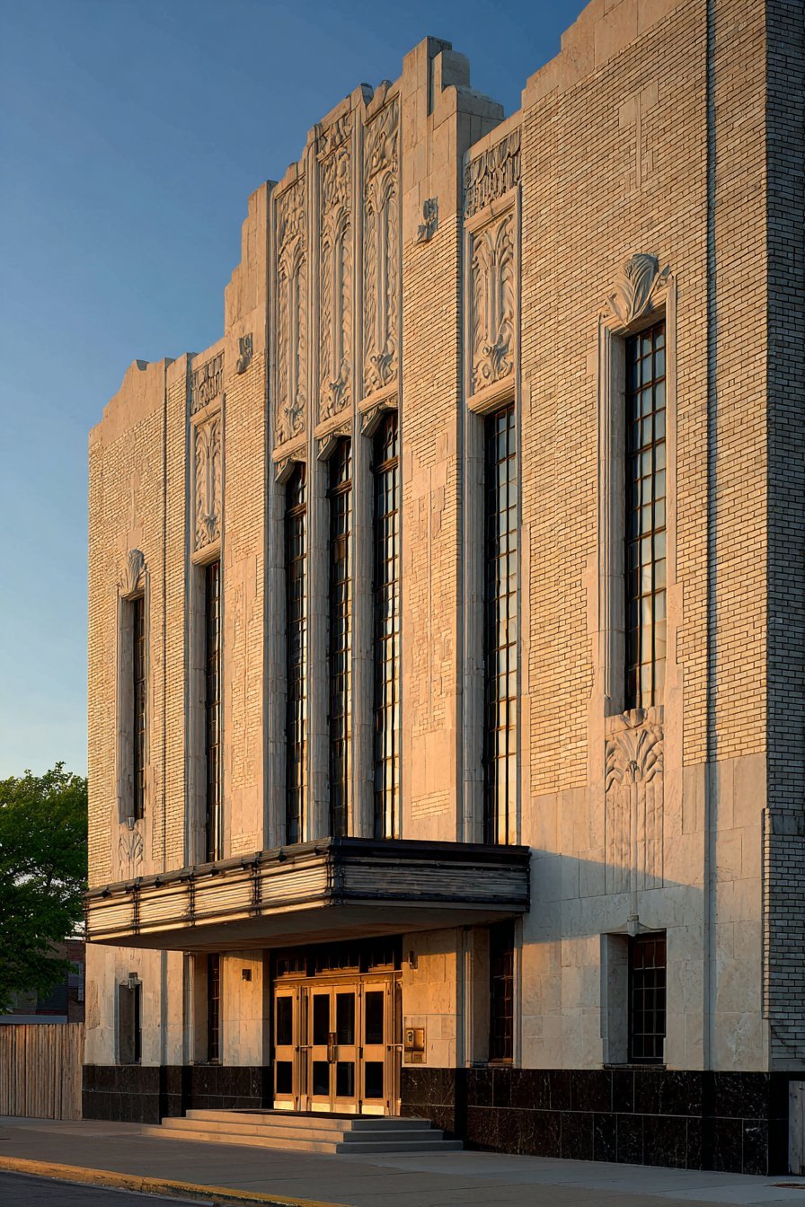 Art Deco with Geometric Relief Patterns