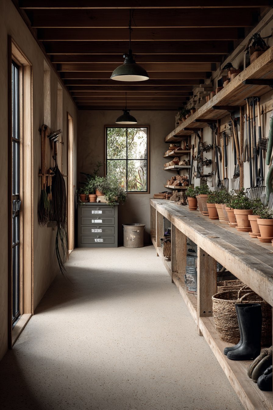 Garden-Focused Storage and Potting Station