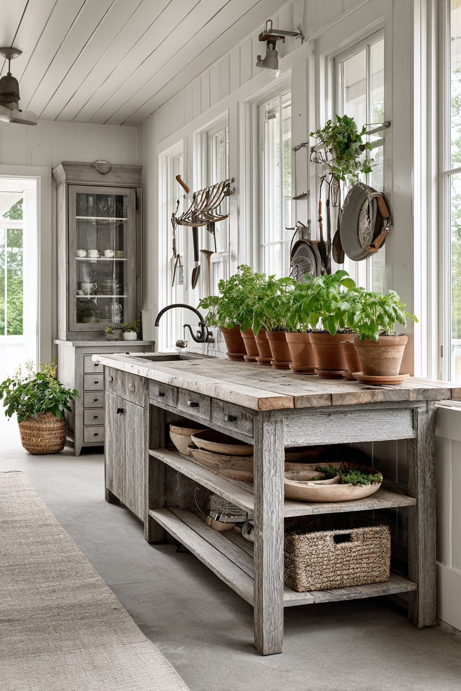 Garden-Focused Storage and Potting Station