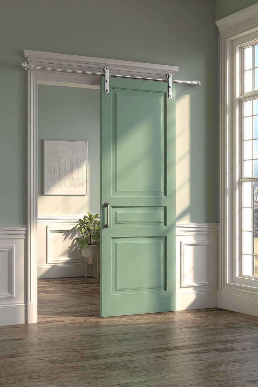 Sage Green Nursery Panel Door