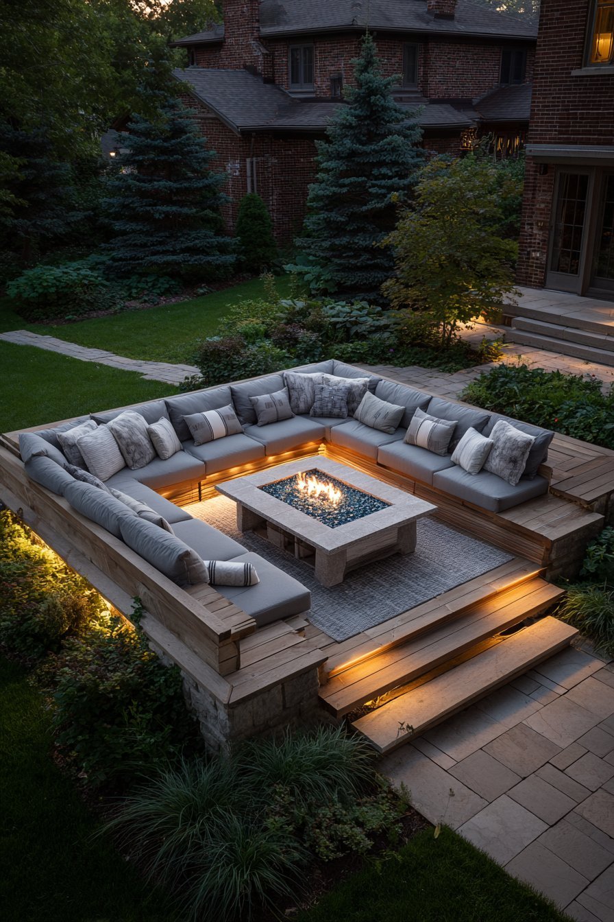 Sunken Conversation Pit Fire Feature