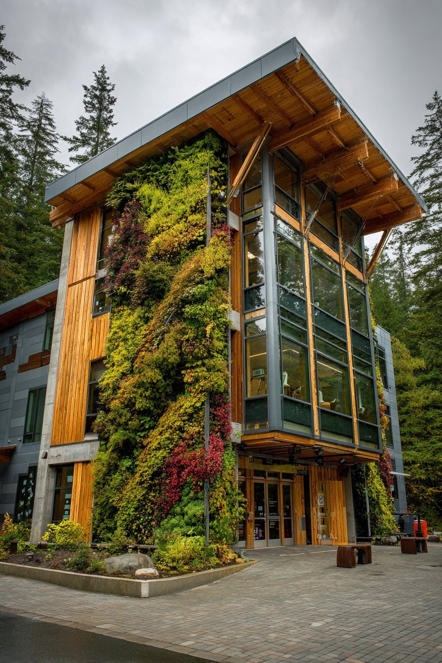 Sustainable Green Facade with Living Walls