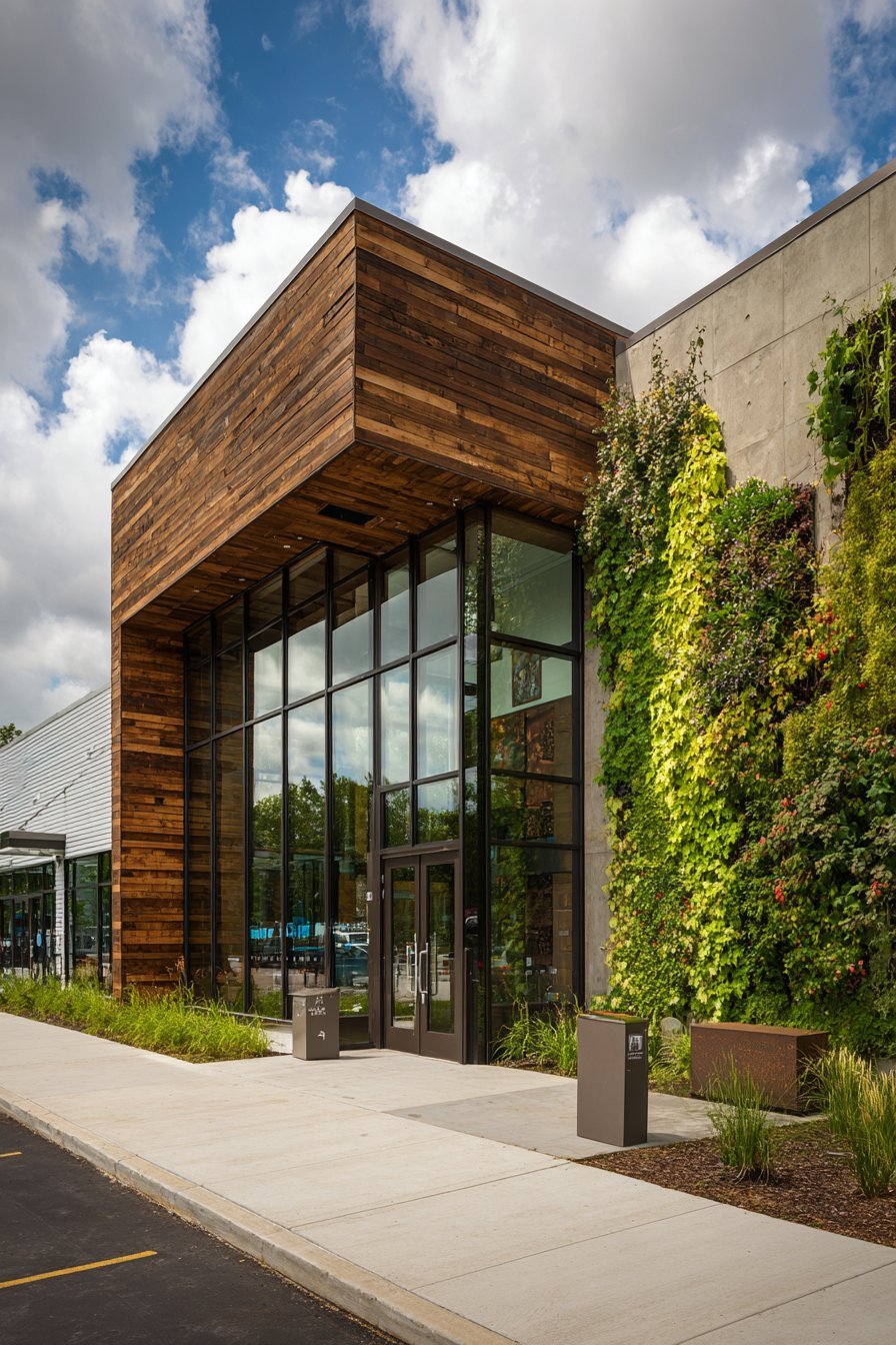 Sustainable Green Facade with Living Walls