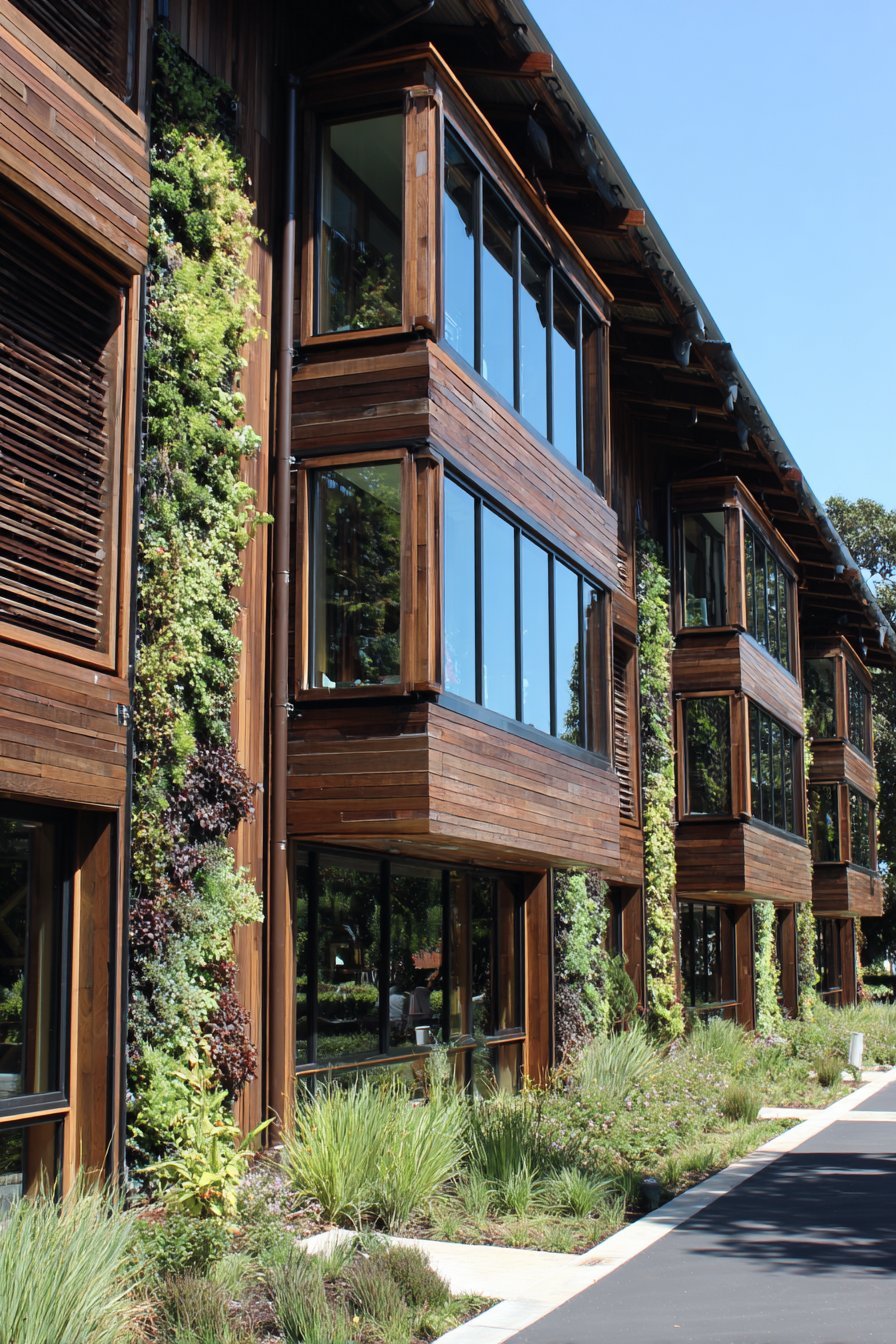 Sustainable Green Facade with Living Walls
