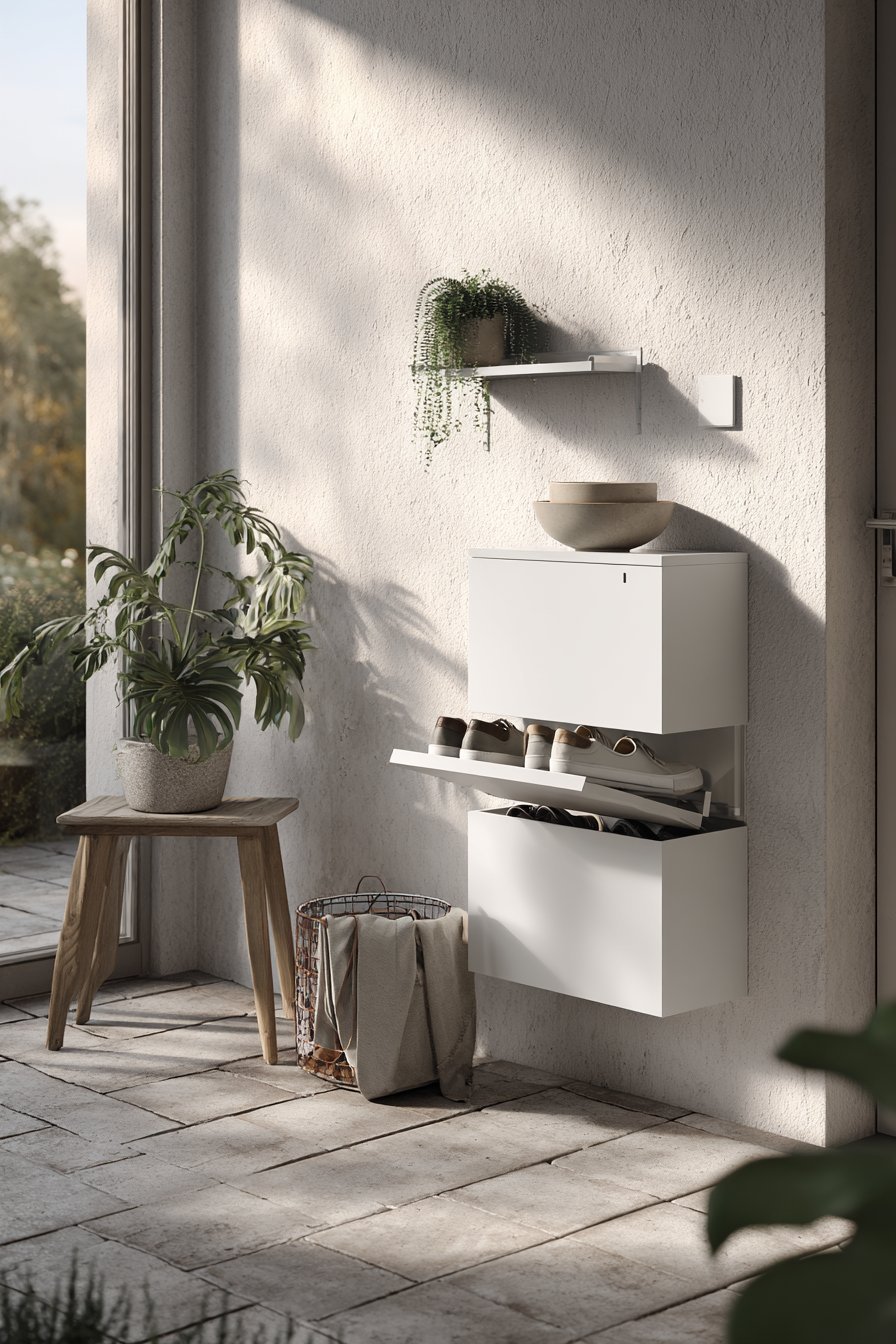 Slim Wall-Mounted Tilt-Out Cabinet System