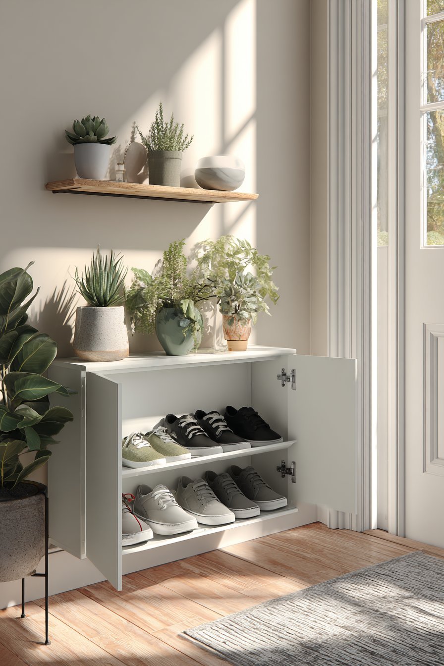 Slim Wall-Mounted Tilt-Out Cabinet System