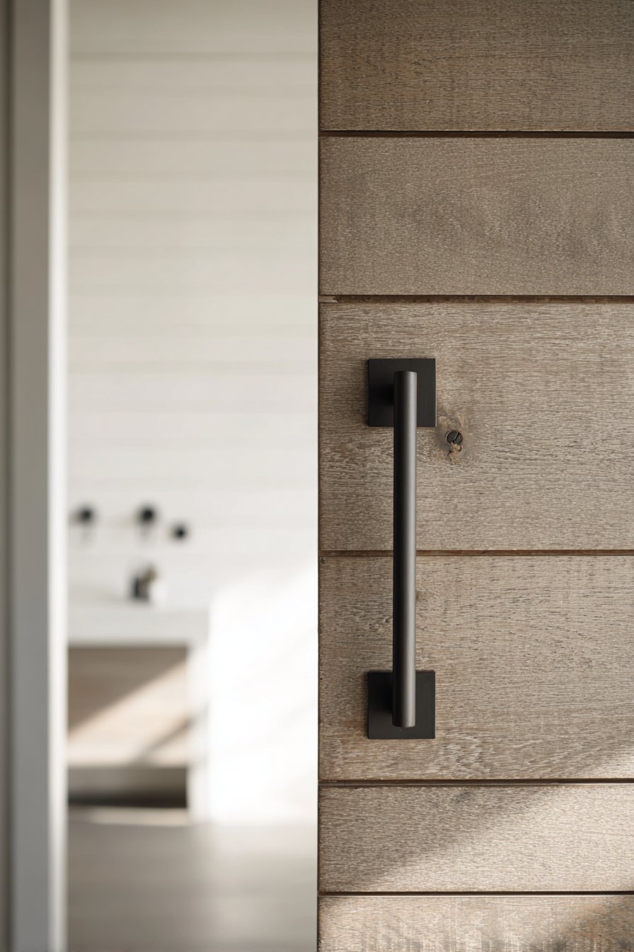 Contemporary Horizontal Slat Bedroom Door