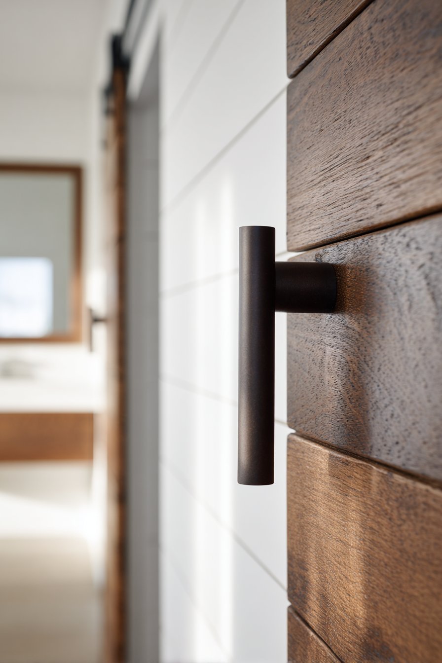 Contemporary Horizontal Slat Bedroom Door