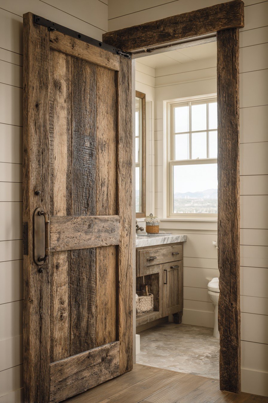 Rustic Reclaimed Barn Wood Door