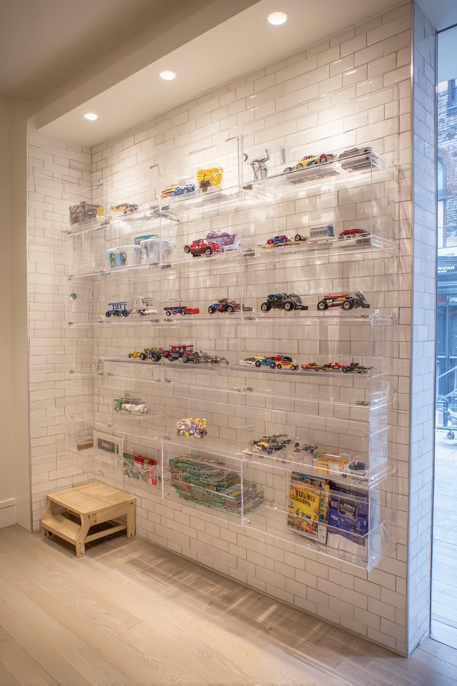  Clear Acrylic Wall-Mounted Bins
