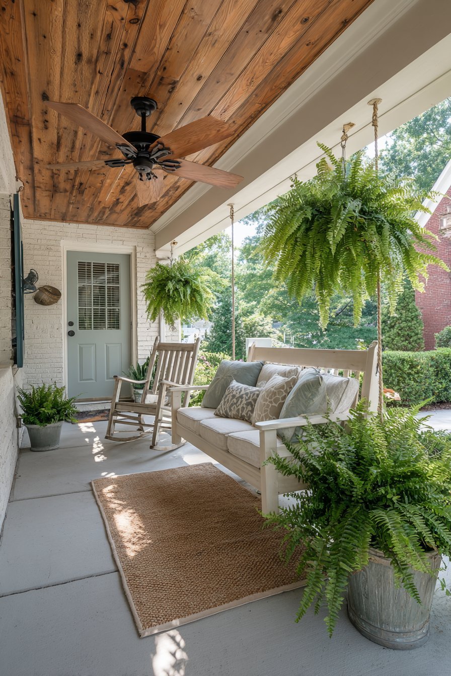 Exposed Beam Covered Porch Extension