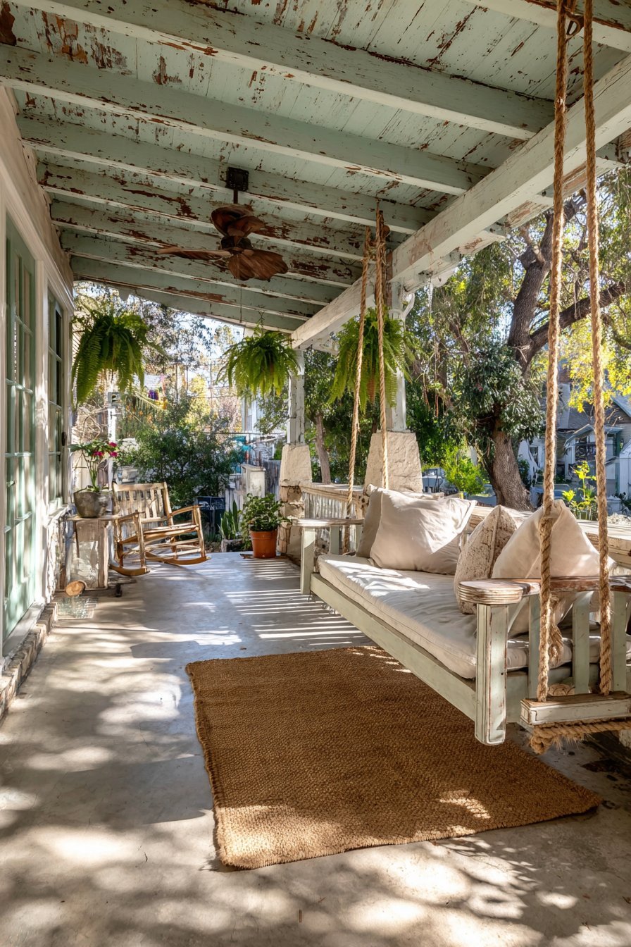 Exposed Beam Covered Porch Extension
