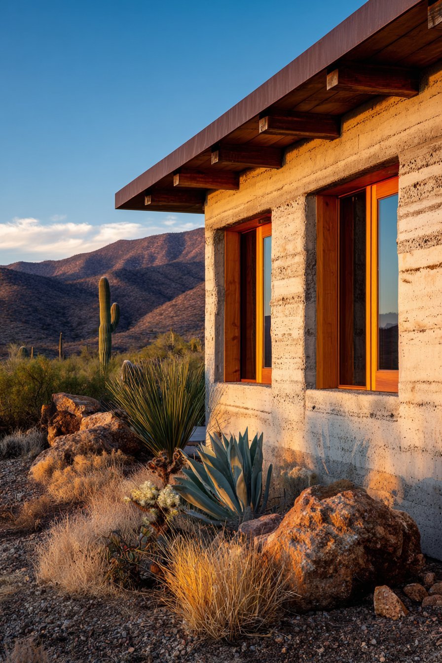Desert Contemporary with Rammed Earth
