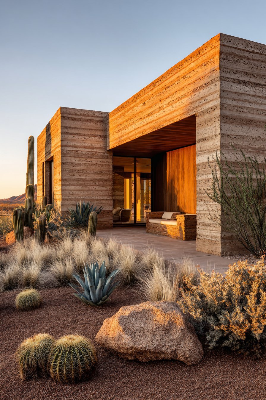 Desert Contemporary with Rammed Earth