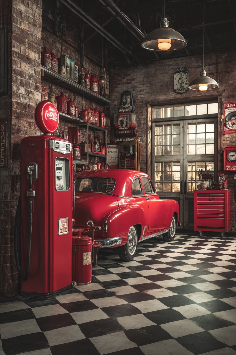 Vintage Automotive Nostalgia Design