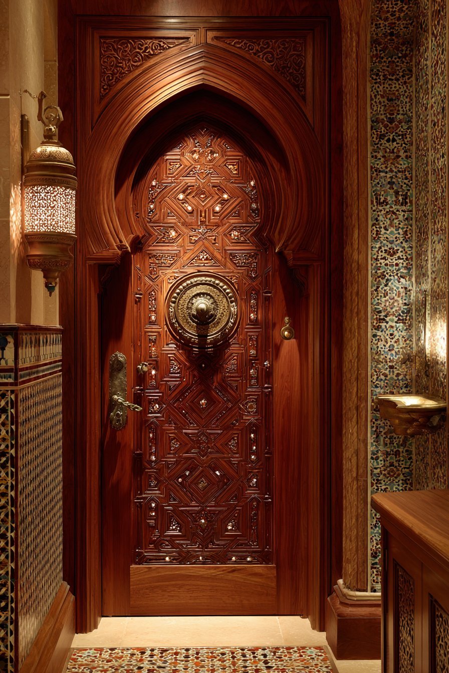 Moroccan Cedar with Geometric Inlay