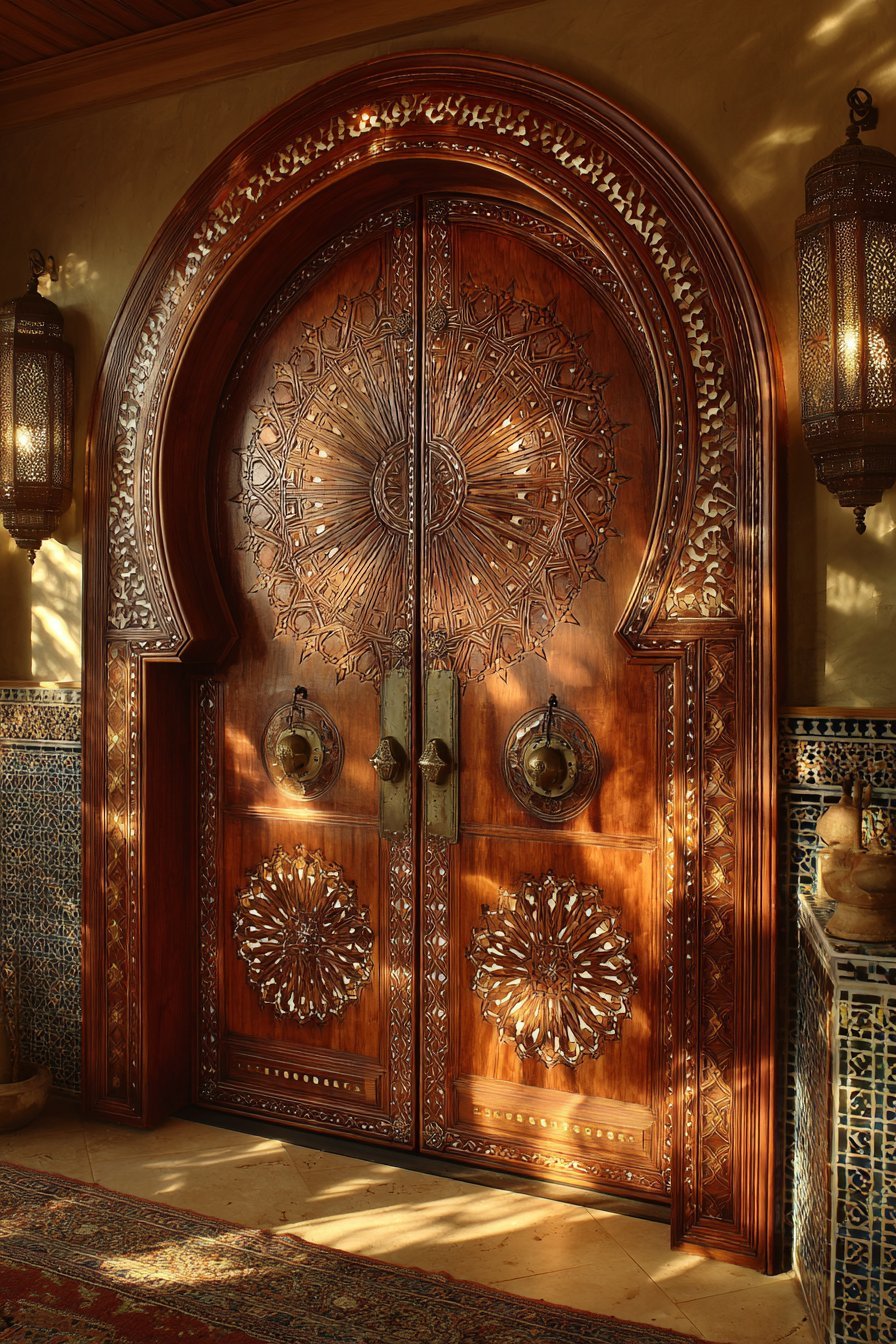 Moroccan Cedar with Geometric Inlay