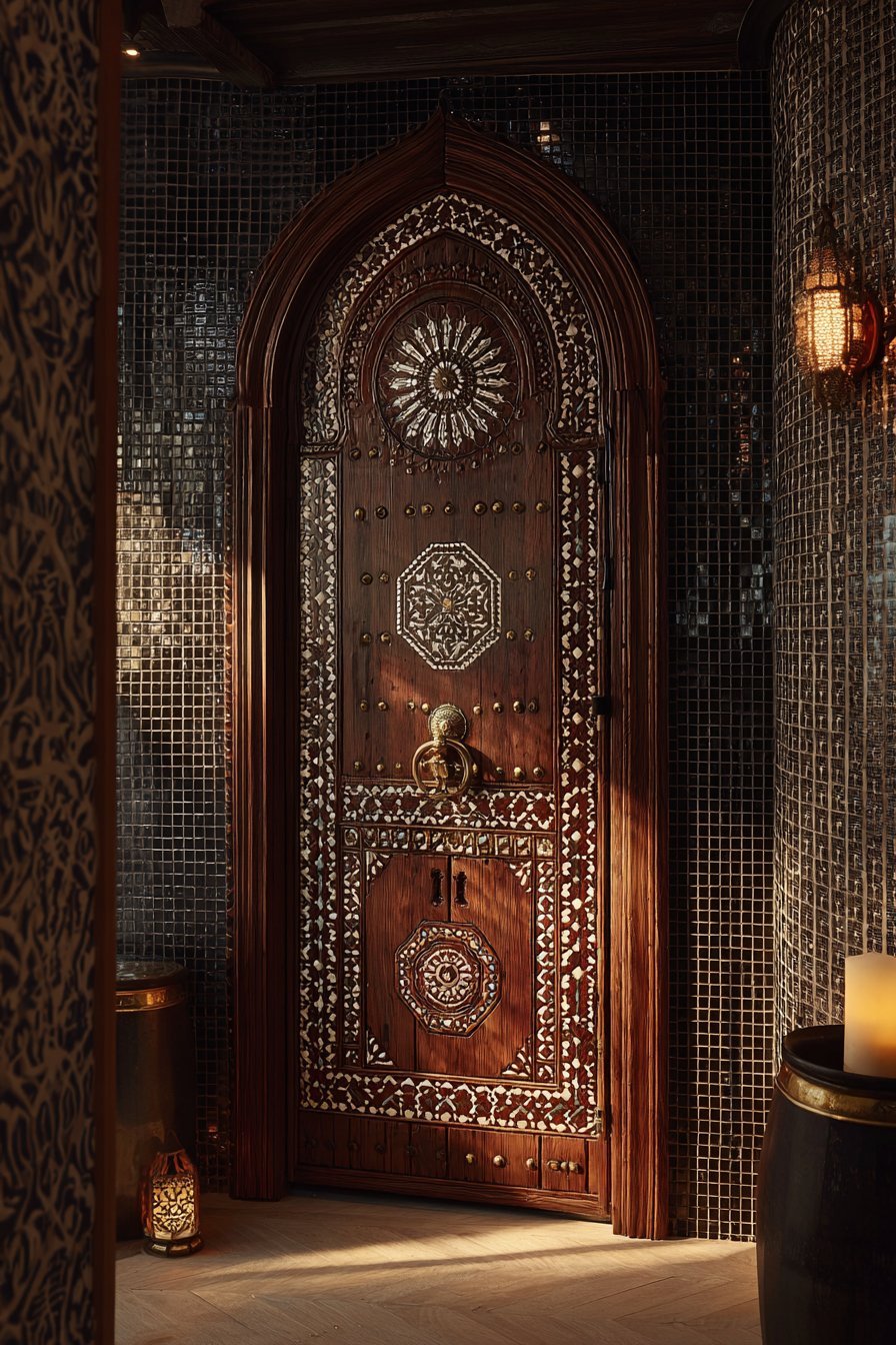 Moroccan Cedar with Geometric Inlay