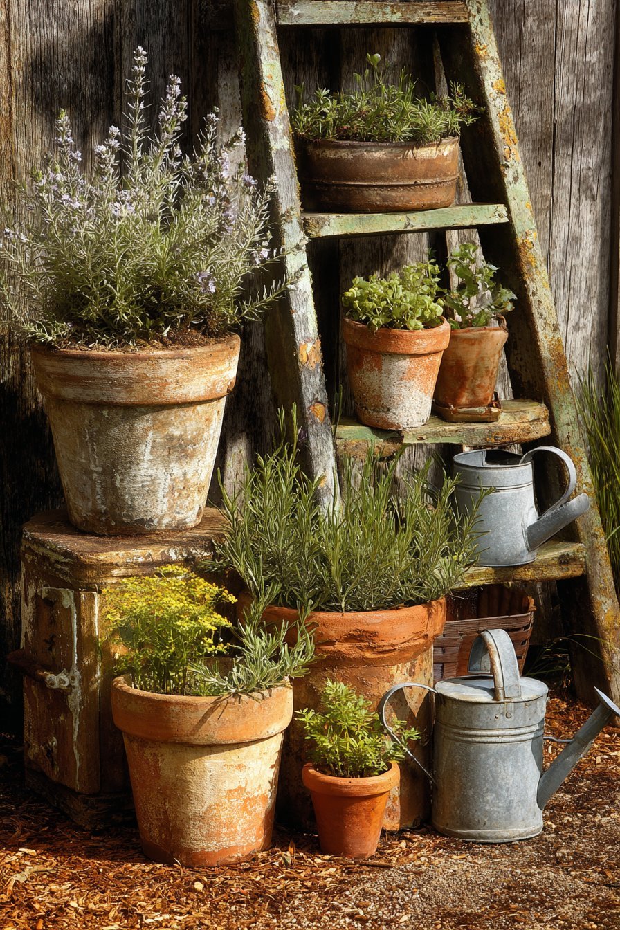 Grouped Container Garden Display Corner
