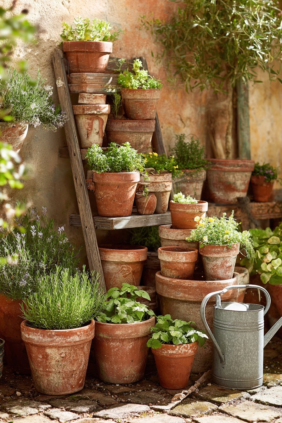 Grouped Container Garden Display Corner