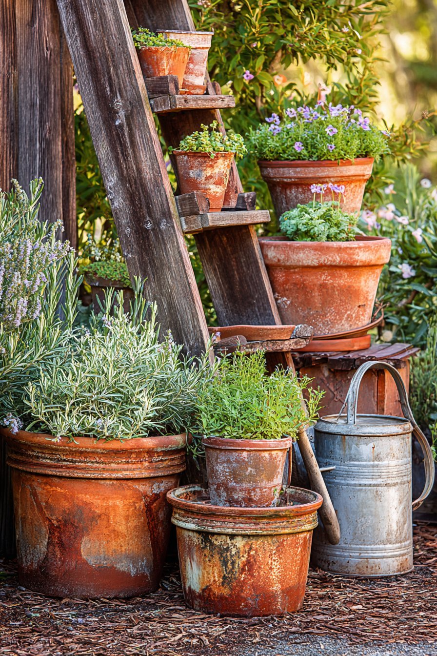 Grouped Container Garden Display Corner