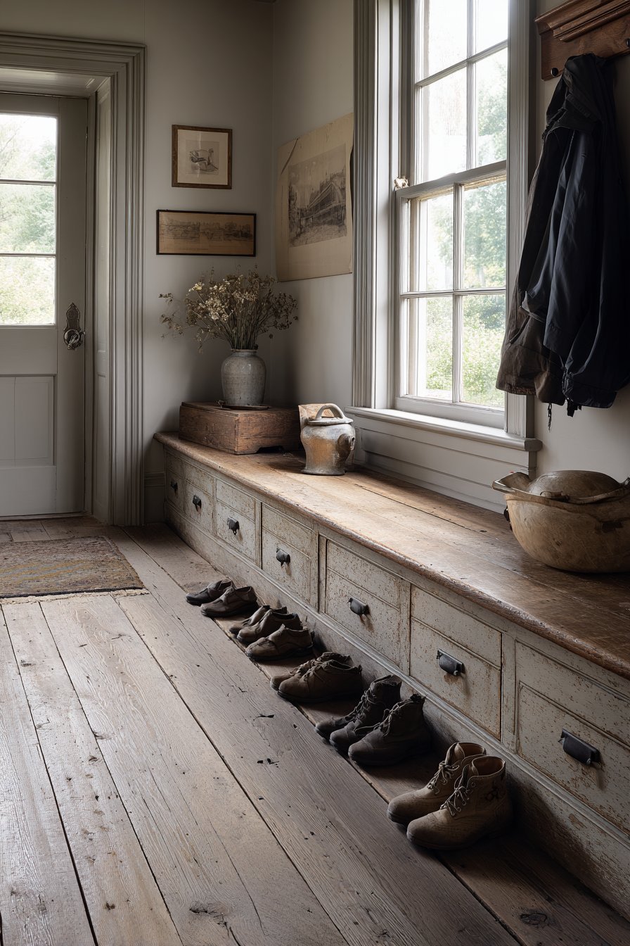 Antique Cobbler's Bench Repurposed Storage
