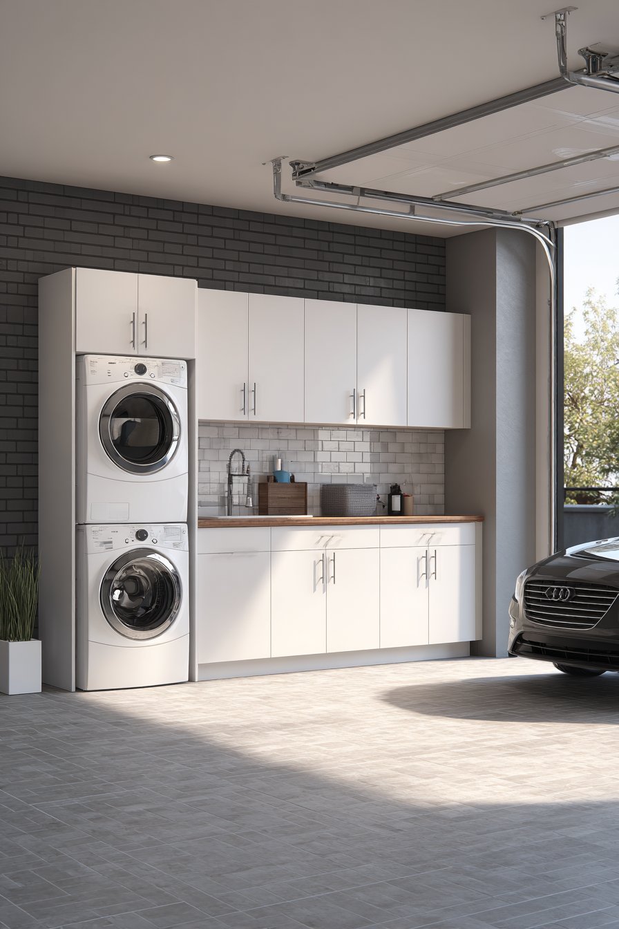 Garage Laundry Room Dual-Function Space