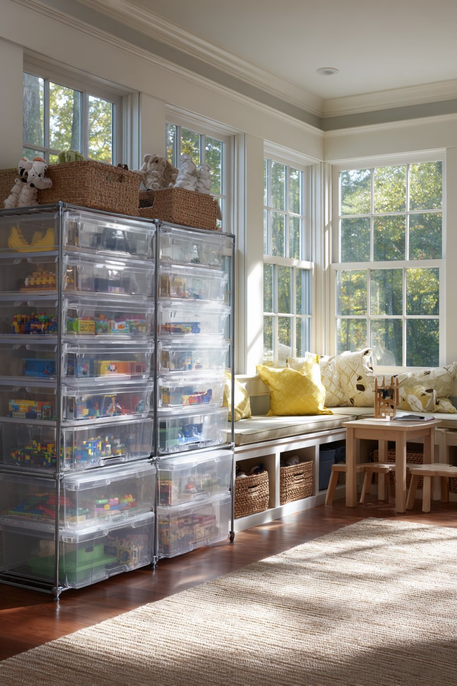 Labeled Clear Drawer Tower System