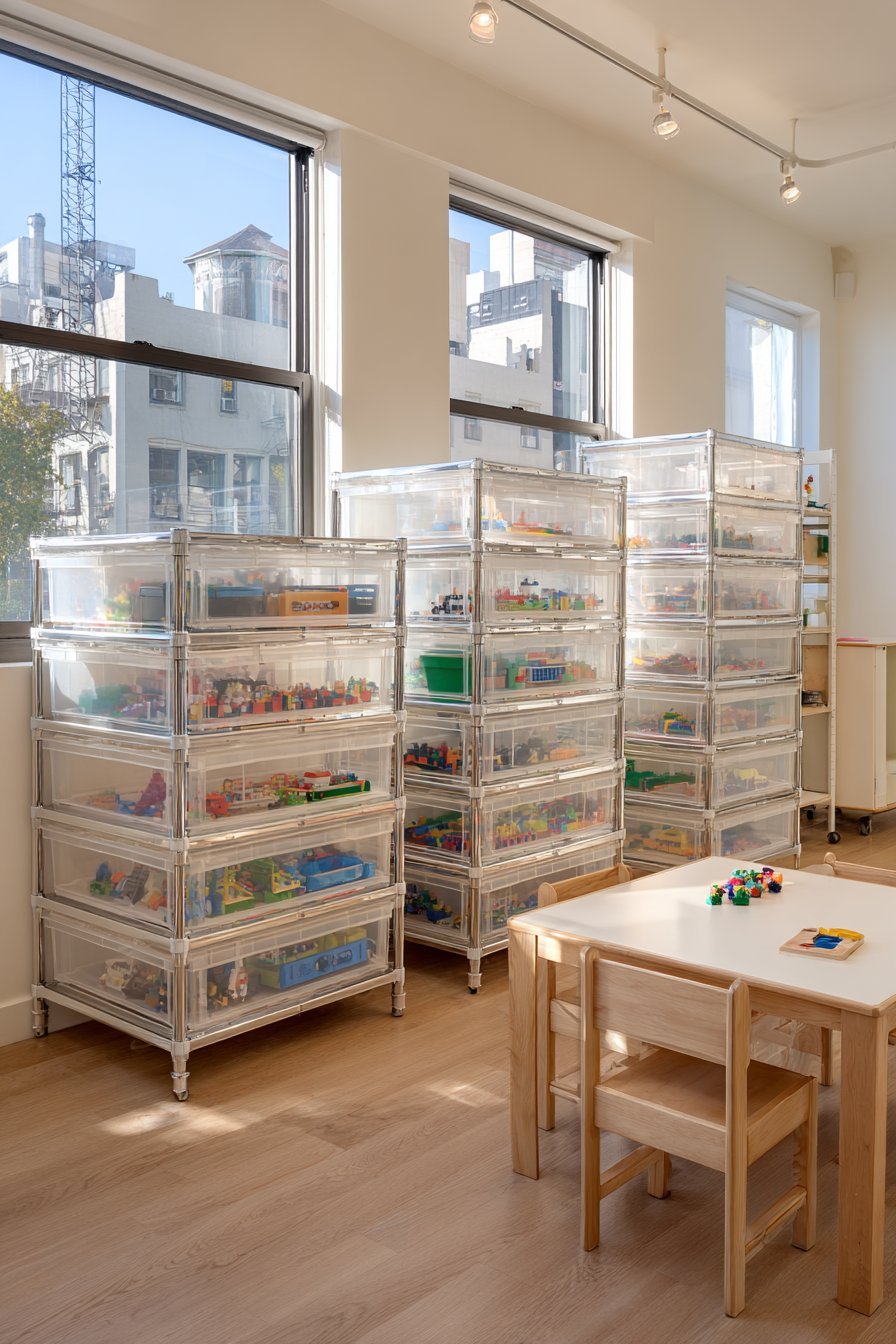 Labeled Clear Drawer Tower System