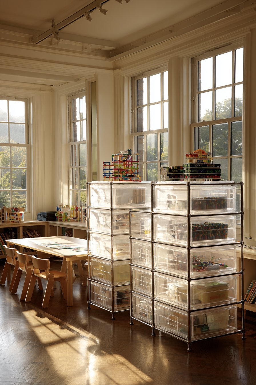 Labeled Clear Drawer Tower System