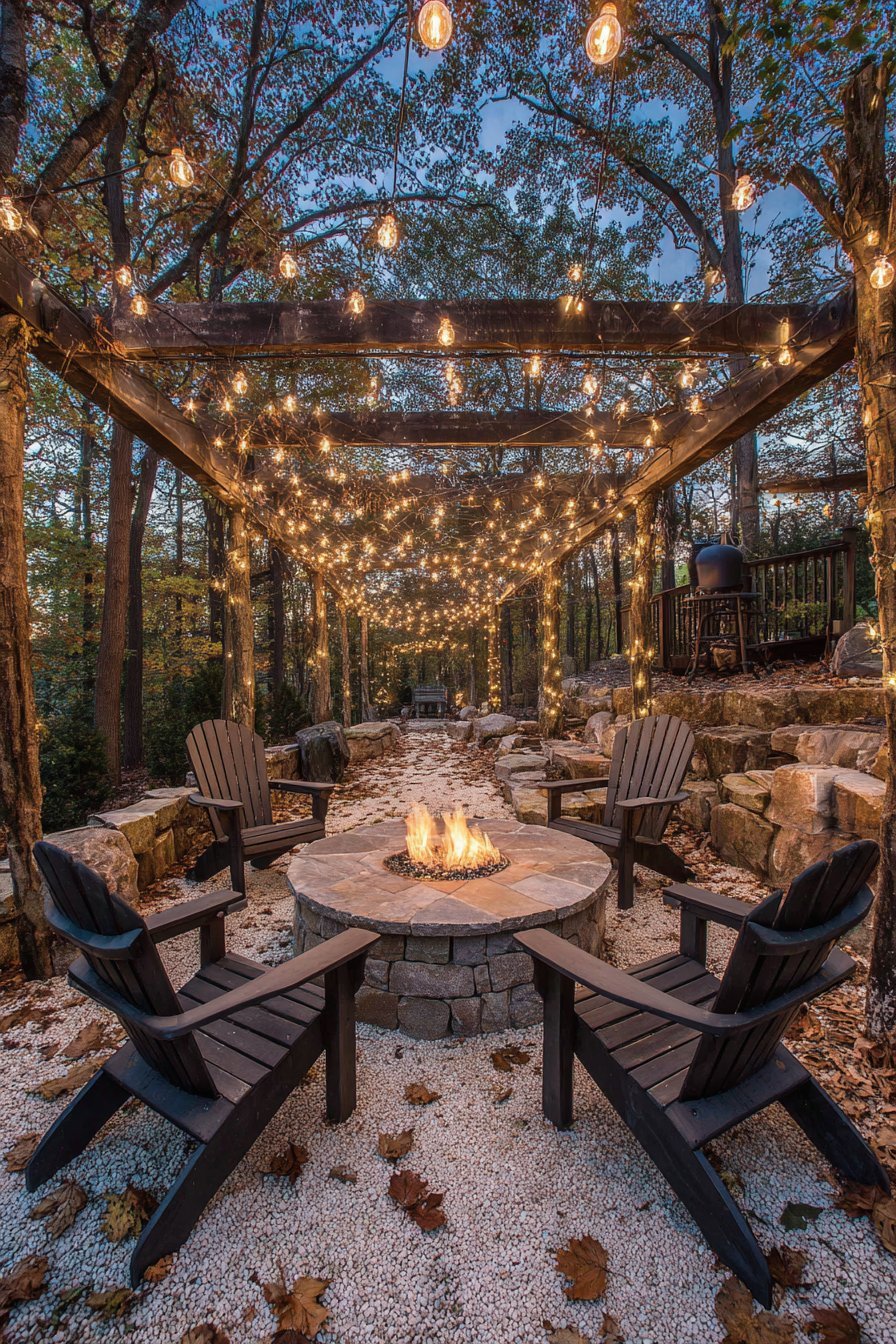 Industrial Edison Bulb Light Canopy