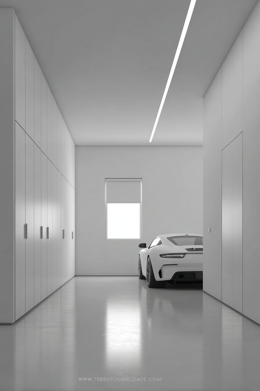 Ultra-Minimalist Gallery-Style Garage