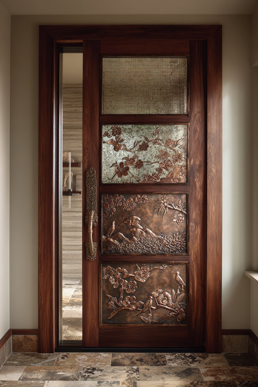 Asian Fusion Bronze Relief Panels