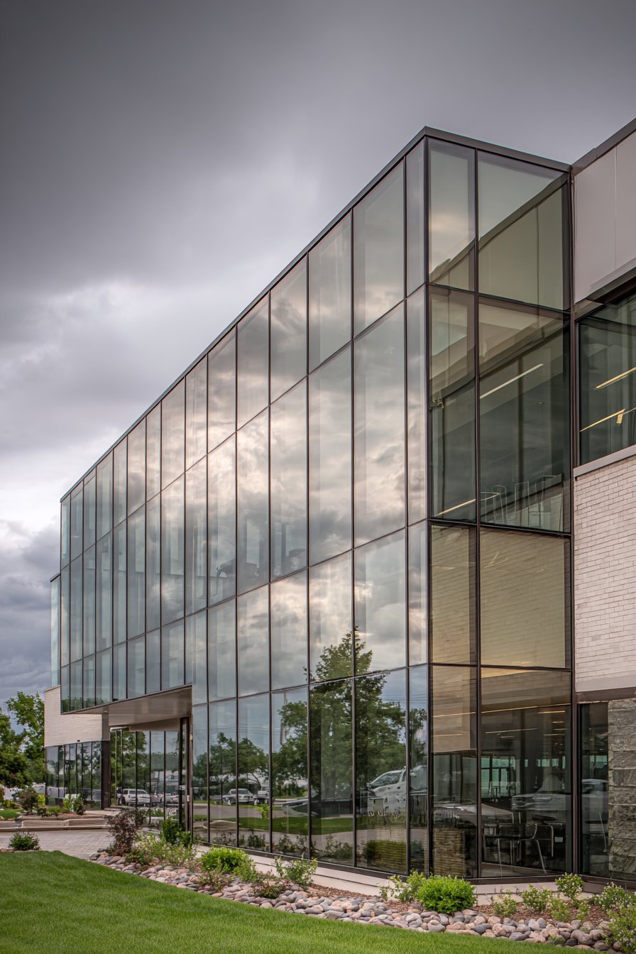 Contemporary Glass with Transparency