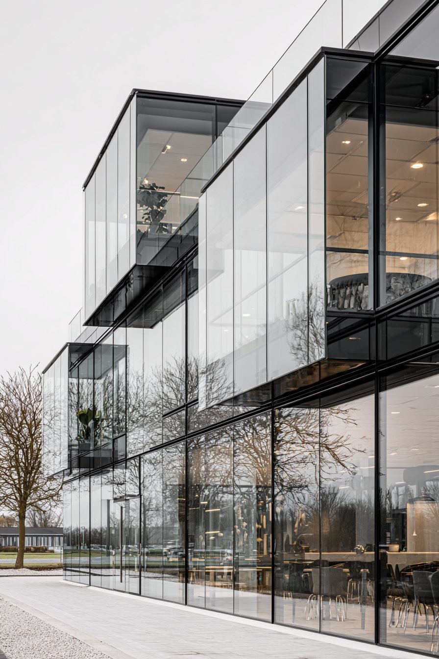 Contemporary Glass with Transparency