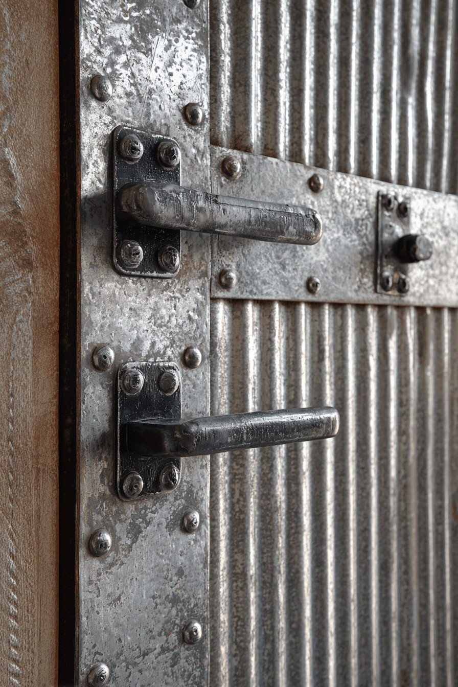 Urban Corrugated Metal Industrial Door