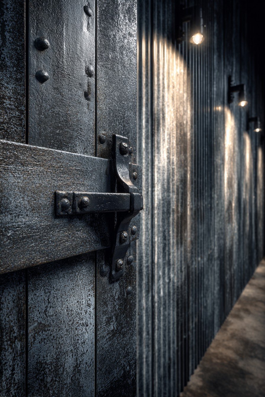 Urban Corrugated Metal Industrial Door
