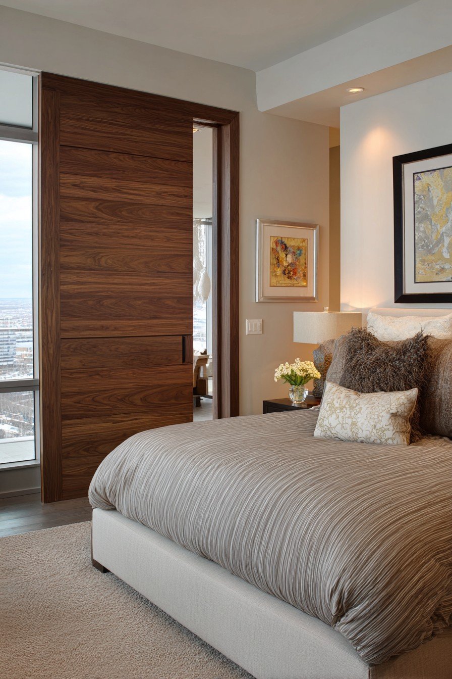 Dramatic Tall Book-Matched Walnut