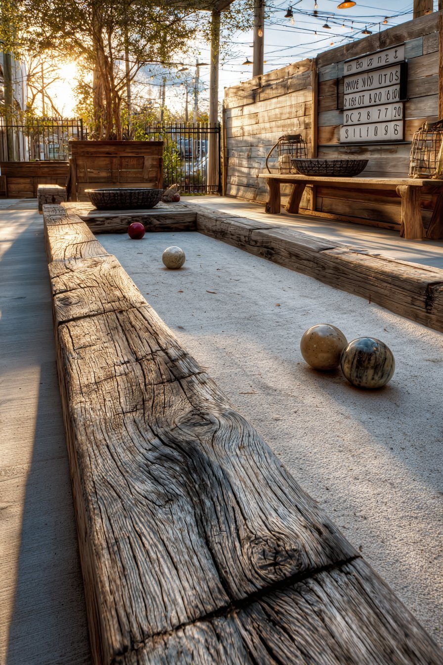 Crushed Shell Bocce Ball Court