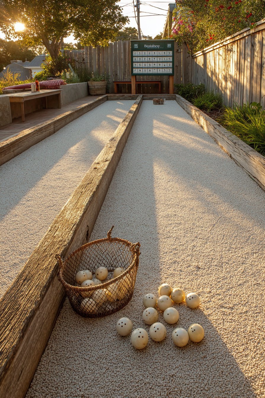 Crushed Shell Bocce Ball Court