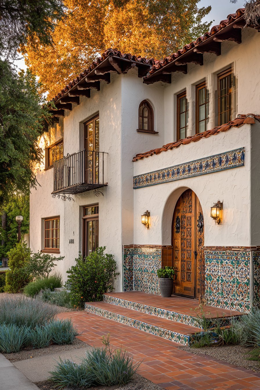 Spanish Colonial Revival with Stucco and Tile